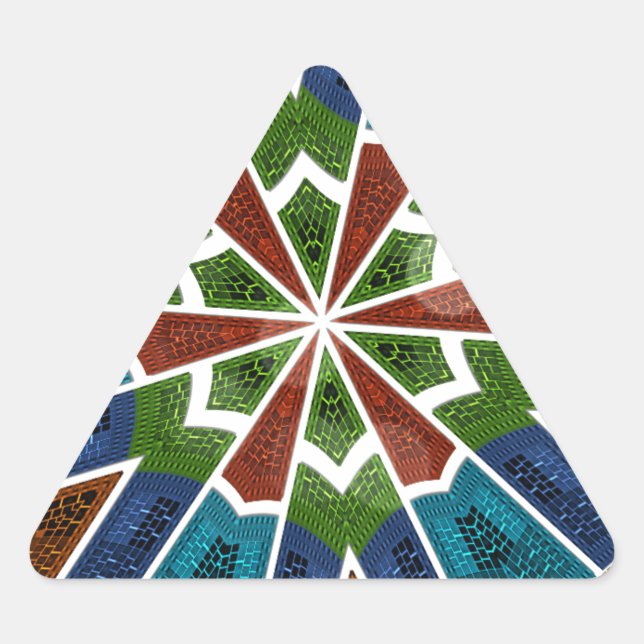Sticker Triangulaire Belle Tendance asiatique Textile Design Art (Devant)
