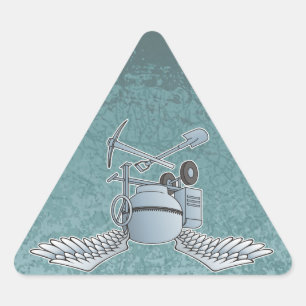 Sticker Triangulaire Béton bleu-gris