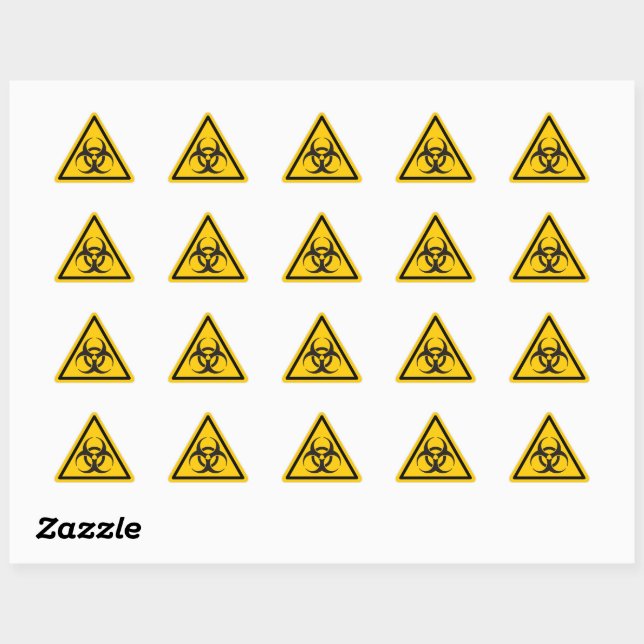 Sticker Triangulaire Biohazard icon (Feuille)