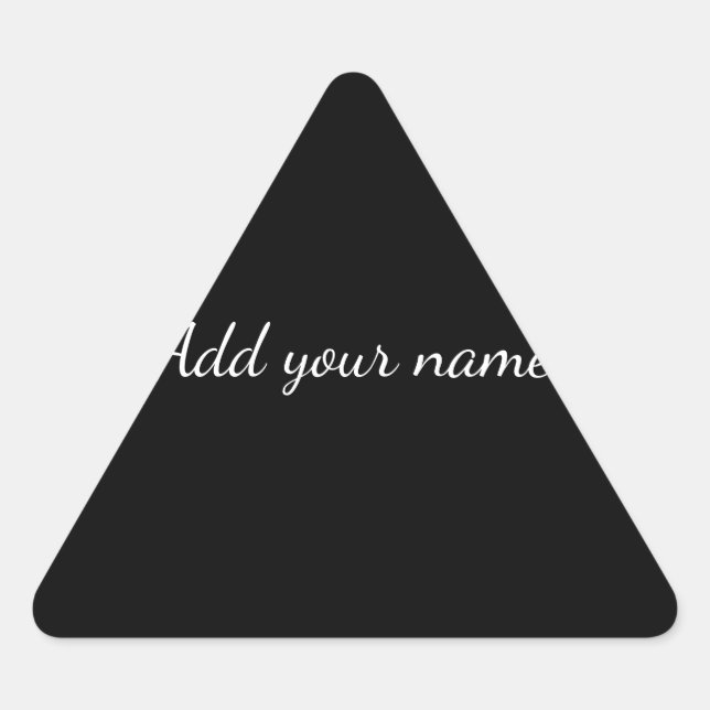 Sticker Triangulaire Black solid add name text here throw pillo (Devant)