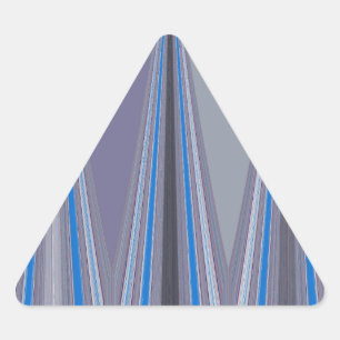 Sticker Triangulaire Bleu, violet, gris Chevron Art Imprimer