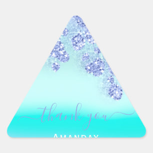 Sticker Triangulaire Blueocean Floral Triangle Pailletés Mariage ANNIVE