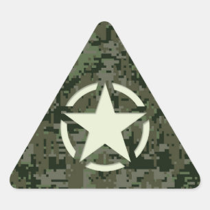 Sticker Triangulaire Bois numérique Star Stencil