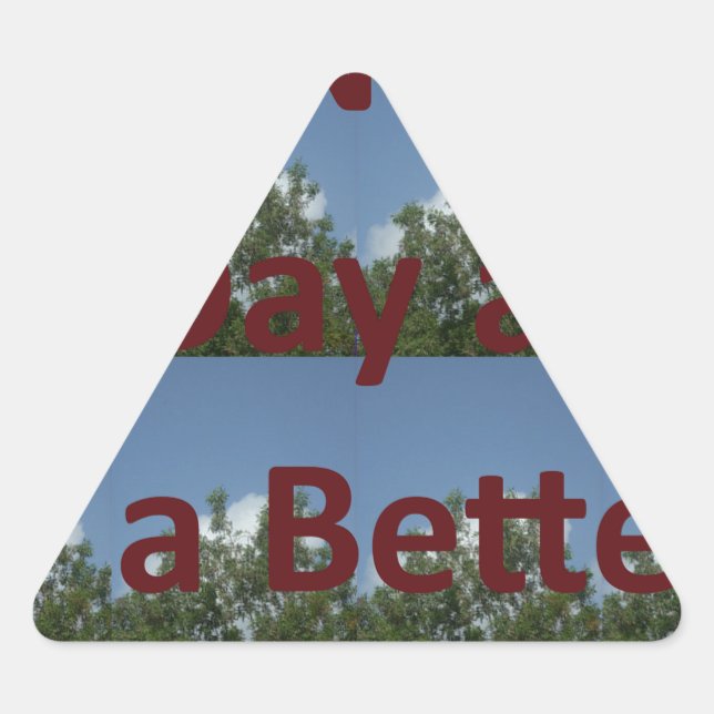 Sticker Triangulaire Bonne journée et meilleur art nocturne (Devant)