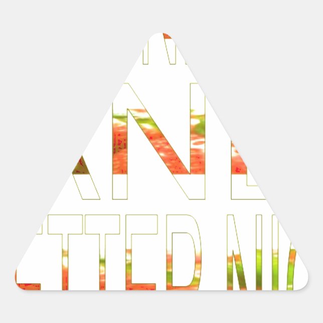 Sticker Triangulaire Bonne journée et meilleur art nocturne (Devant)