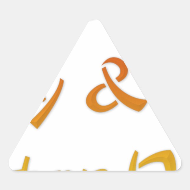 Sticker Triangulaire Bonne journée et une meilleure conception de texte (Devant)