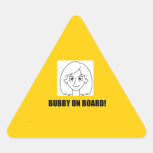 Sticker Triangulaire Bubby à bord !