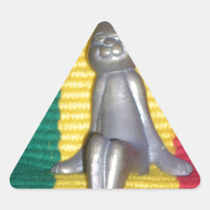 Sticker Triangulaire Bunny à Rasta Couleurs : Une touche d'art Super