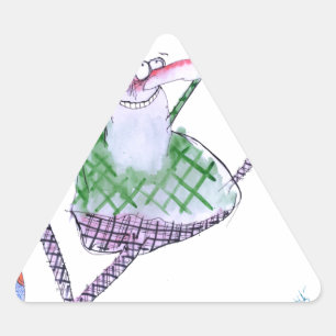 Sticker Triangulaire cadeau de golf, fernandes élégants