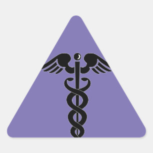 Sticker Triangulaire caducée-symbole médical-logo-médical