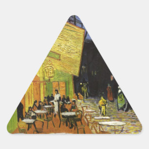 Sticker Triangulaire Café nocturne de Van Gogh