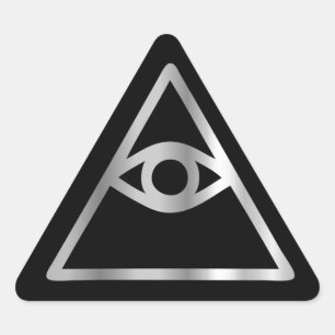 Sticker Triangulaire Cao dai Eye of Providence - Icône religieuse