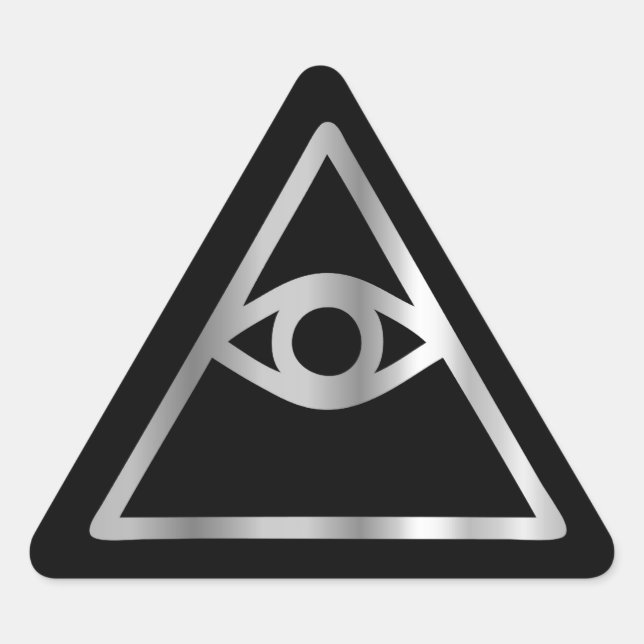 Sticker Triangulaire Cao dai Eye of Providence - Icône religieuse (Devant)