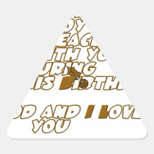 Sticker Triangulaire Carte d'anniversaire pour un ami chrétien