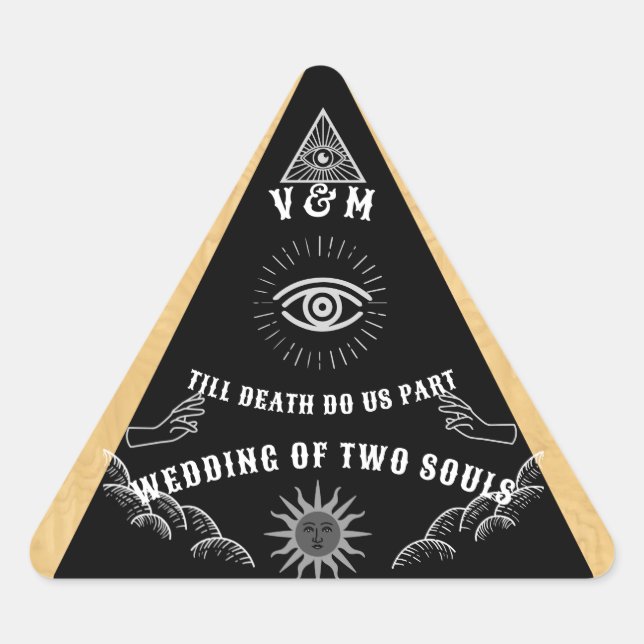 Sticker Triangulaire Carte d'Esprit Mystique gothique Planchette d'Hall (Devant)