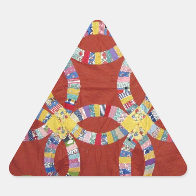 Sticker Triangulaire Ceinture rouge Mariage (Devant)
