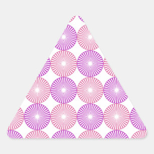Sticker Triangulaire Cercles rose et violet motif