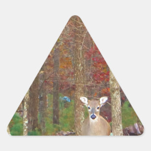 Sticker Triangulaire Cerf de Noël
