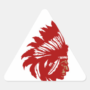 Sticker Triangulaire Chef indien Kopf