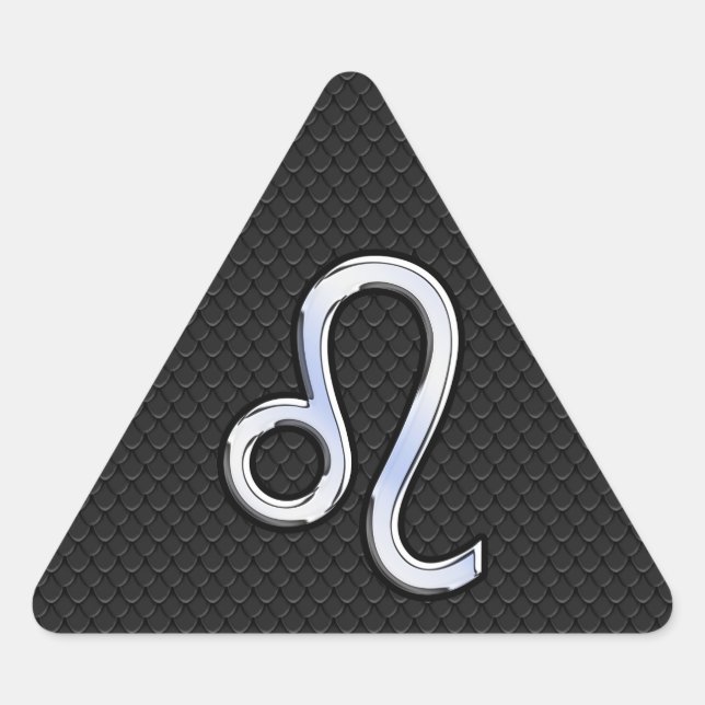 Sticker Triangulaire Chrome Comme Leo Zodiac Connexion peau de serpent (Devant)