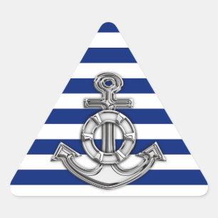 Sticker Triangulaire Chrome Style Lifesaver sur les bandes Nautiques