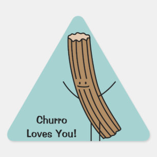 Sticker Triangulaire Churro vous aime !