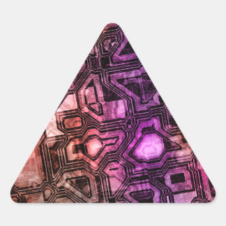 Sticker Triangulaire circuits de pierres précieuses - astro flare :