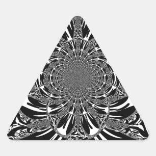 Sticker Triangulaire Circulaire Zebra Kaleidoscope Art