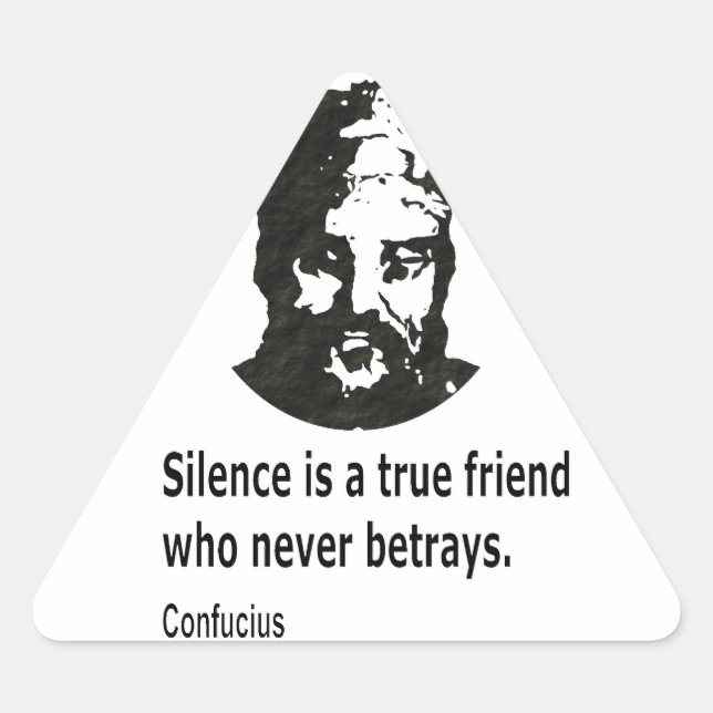 Sticker Triangulaire Citation De Confucius (Devant)