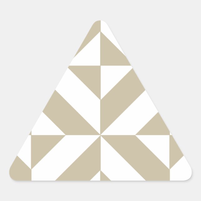Sticker Triangulaire Clay Geometric Deco Cube Pattern (Devant)