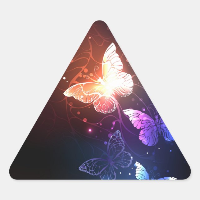 Sticker Triangulaire Clowing Night Butterflies (Devant)