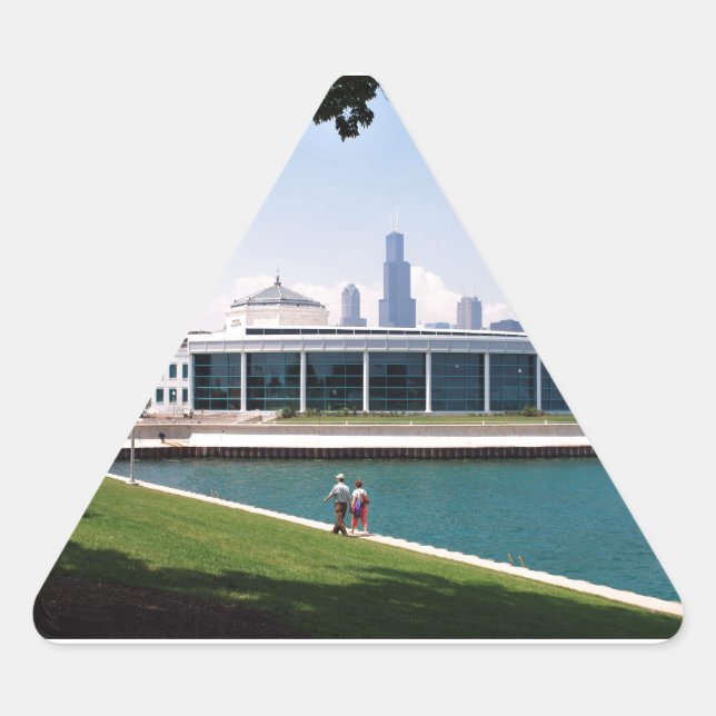 Sticker Triangulaire Collection de l'aquarium de Chicago Shedd (Devant)