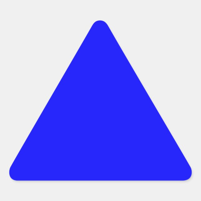 Sticker Triangulaire Concepteur Customisé couleur bleue (Devant)