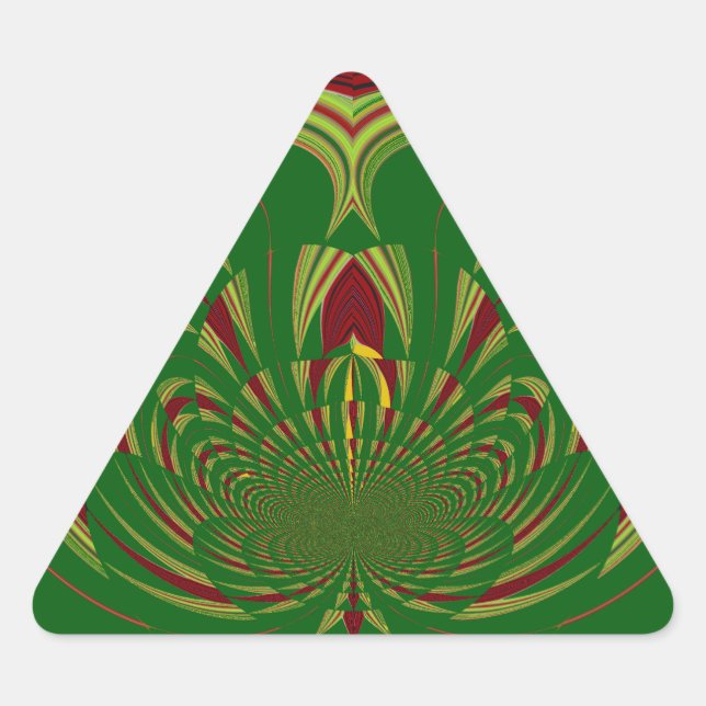 Sticker Triangulaire Conception Motif de Motif Floral Éthique Africaine (Devant)
