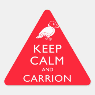 Sticker Triangulaire Conserver le calme et le transport