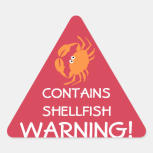Sticker Triangulaire Contient le rouge d'alerte d'allergie de