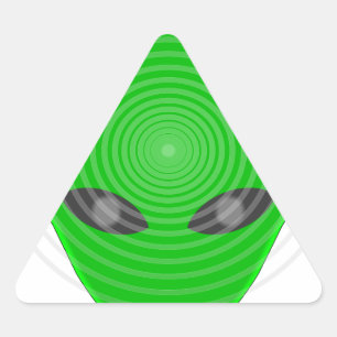 Sticker Triangulaire Contrôle mental de la tête de l'Alien