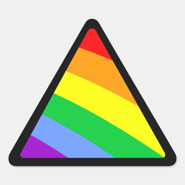 Sticker Triangulaire Corey Tiger 80s Rainbow Triangle (Devant)