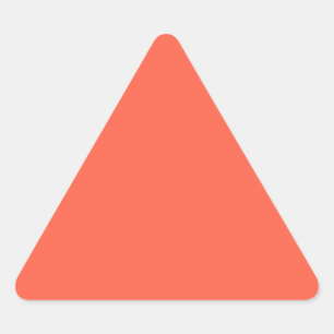 Sticker Triangulaire Couleur solide rouge tomate