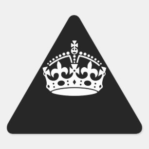 Sticker Triangulaire Couronne de calme Iconique sur noir