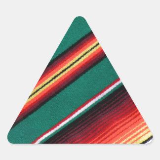 Sticker Triangulaire Couverture mexicaine Bande colorée Sud-Ouest