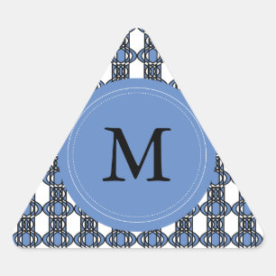 Sticker Triangulaire Custom Blue Abstract