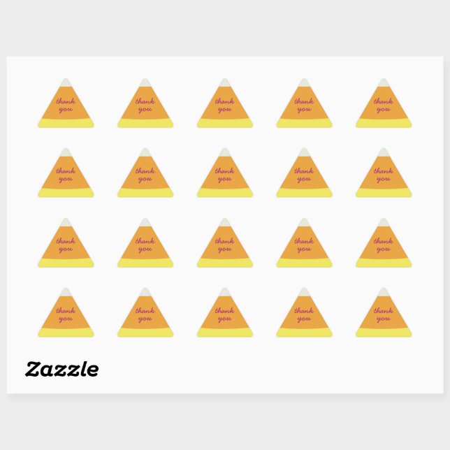 Sticker Triangulaire Cute Halloween Candy Corn (Feuille)