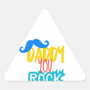 Sticker Triangulaire Daddy You Rock