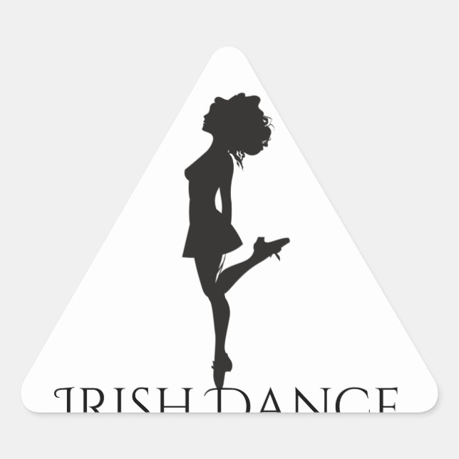 Sticker Triangulaire Danseur irlandais hard Shoe noir et blanc danse (Devant)