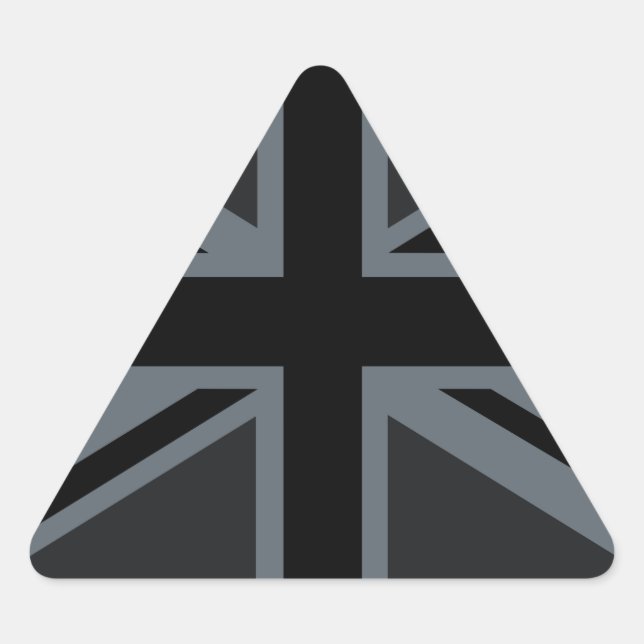 Sticker Triangulaire Décor noir Union Jack British (Devant)