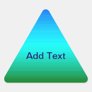 Sticker Triangulaire Dégradé bleu et vert mer et ciel