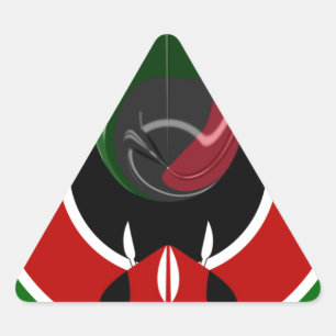 Sticker Triangulaire Design graphique Extraordinaire Fluid Kenya Drapea