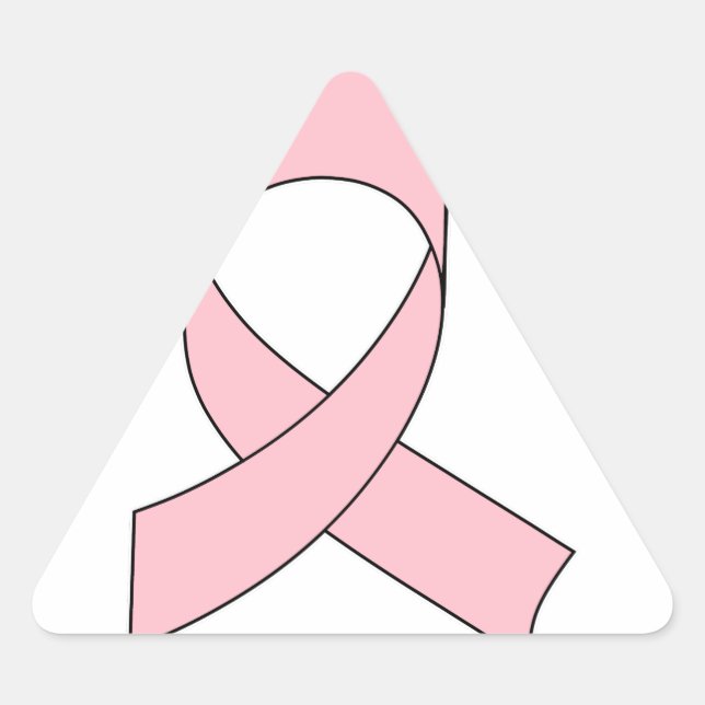 Sticker Triangulaire Dessin de ruban rose (Devant)