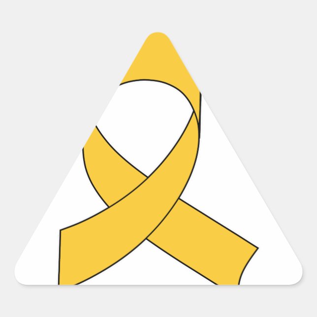 Sticker Triangulaire Dessin du ruban or (Devant)